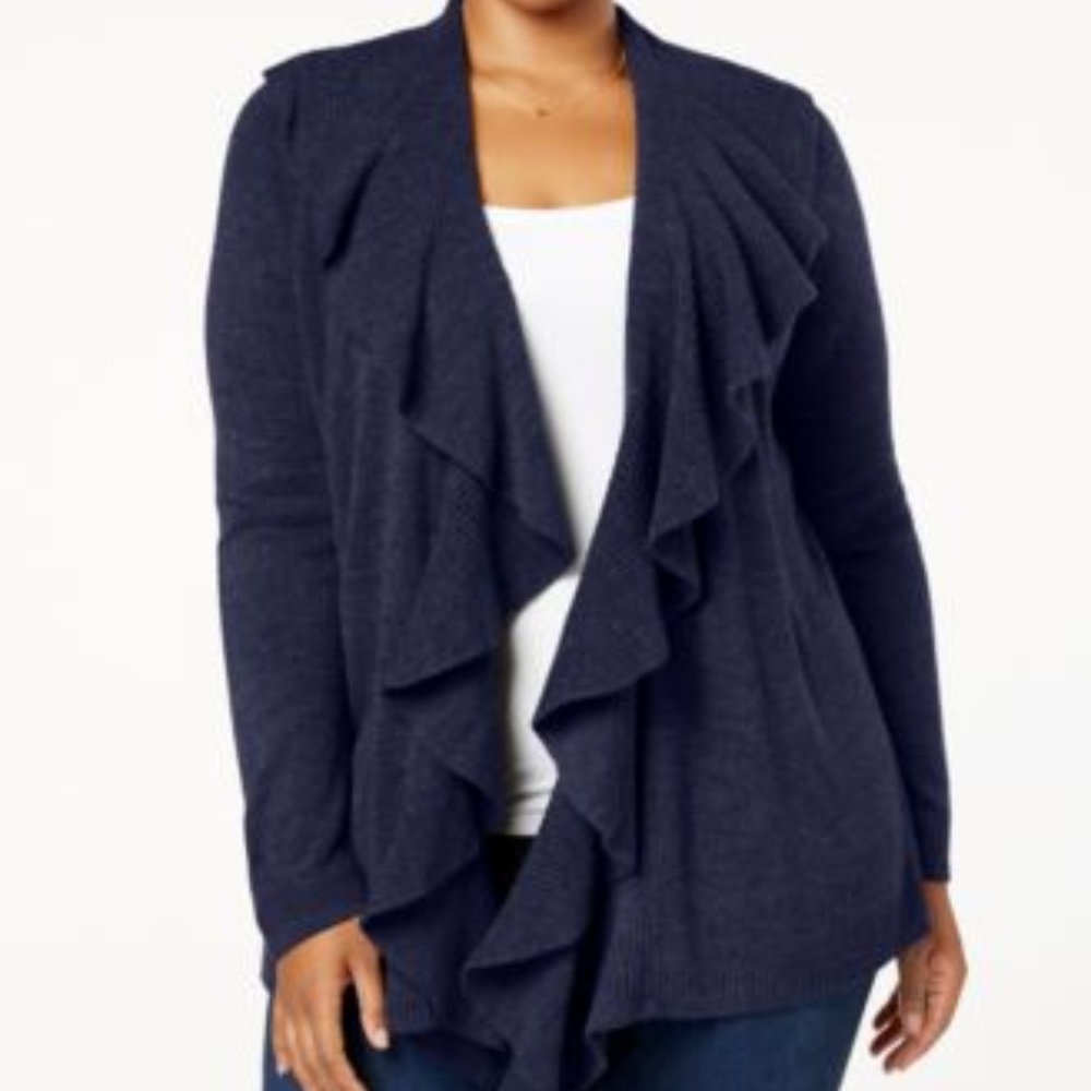 Style & Co. Purple Cardigan Sweater